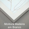 Moldura Madeira em Branco Sem Vidro