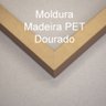 Moldura Madeira em Dourado Sem Vidro